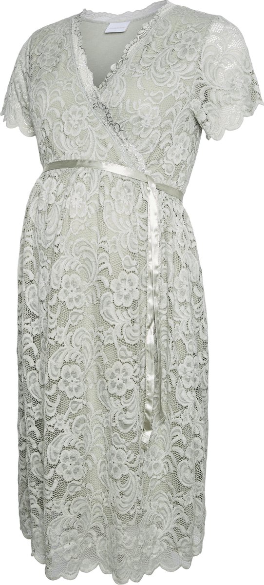Mamalicious Mama Licious Jurk MLMIVANE Zwangerschapsjurk Aqua Gray