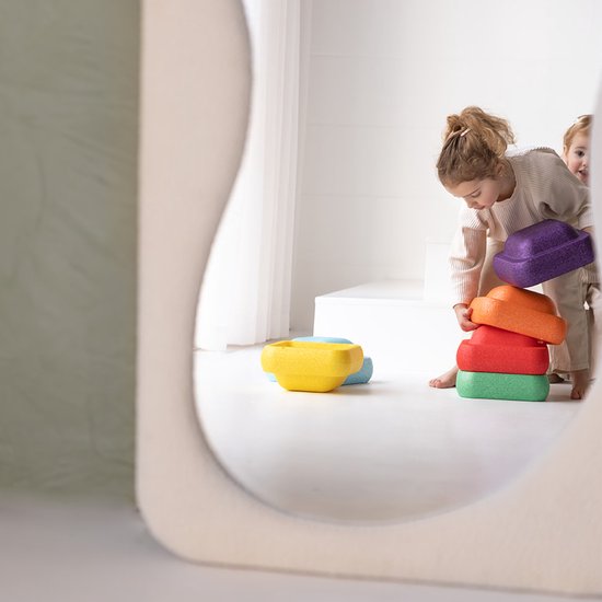 COSTWAY Balanceerstenen voor kinderen, stapelstenen, antislip