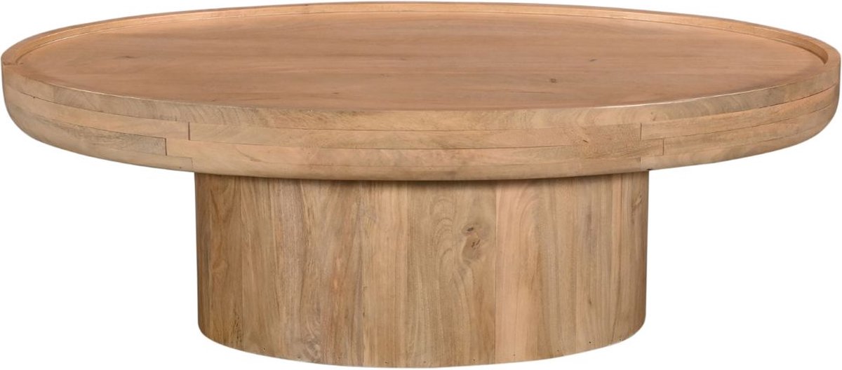 DÉJA Living Salontafel Sola Ovaal - Mangohout - Naturel - 120x65x39cm