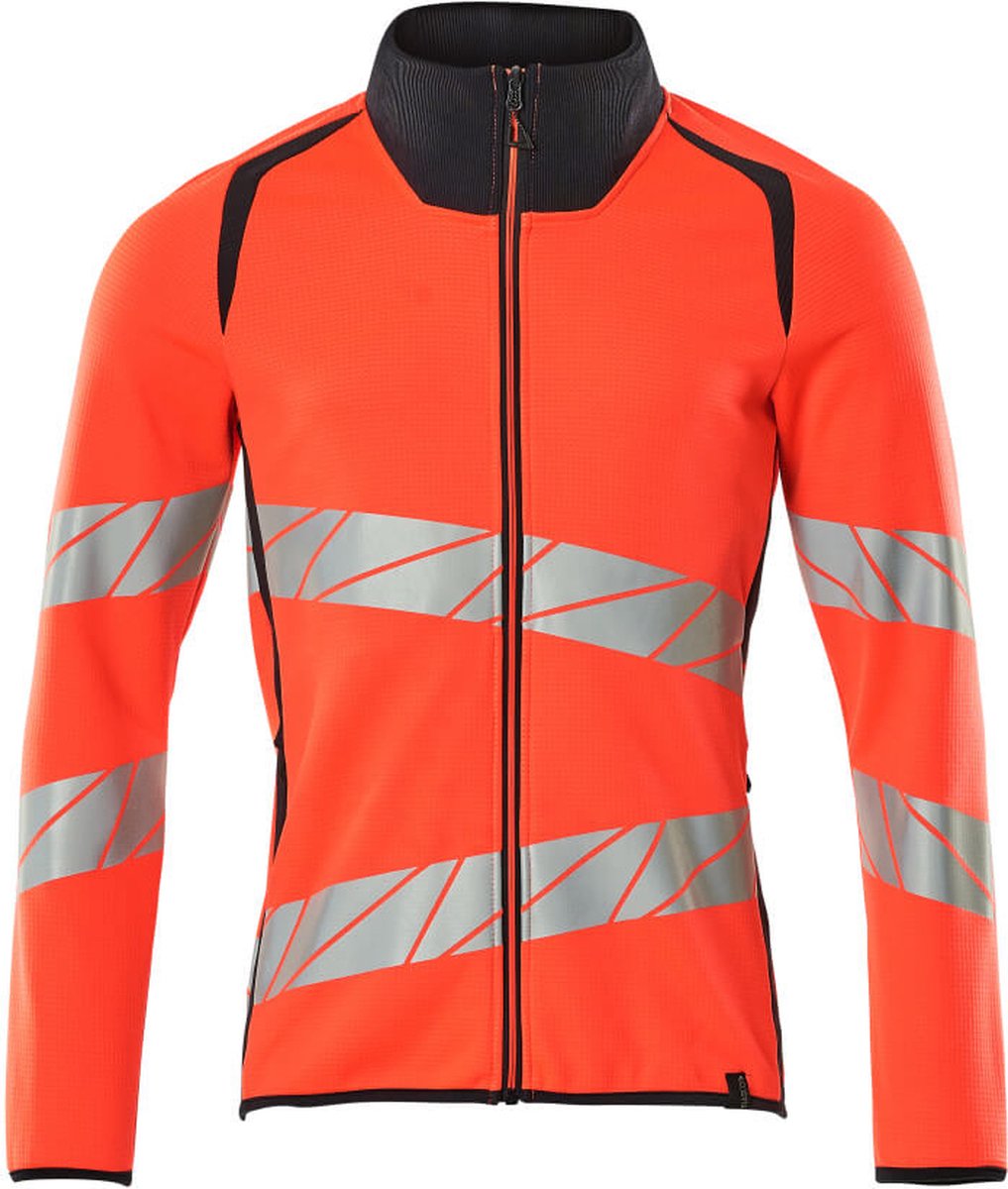 Mascot Accelerate Safe Sweatshirt met rits 19184-781 - hi-vis rood/donkermarine - XL