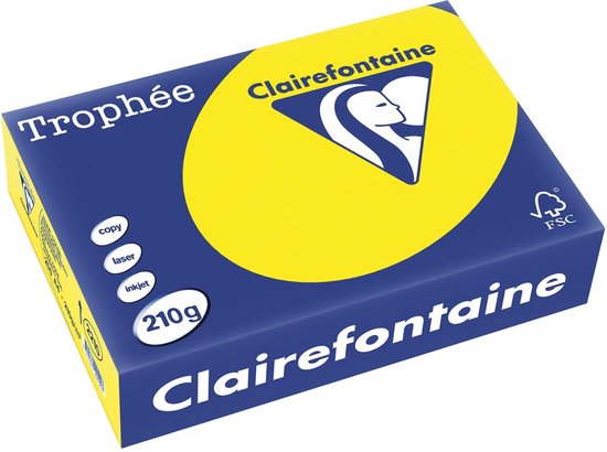 Clairefontaine Trophée Intens A4 zonnegeel 210 g 250 vel