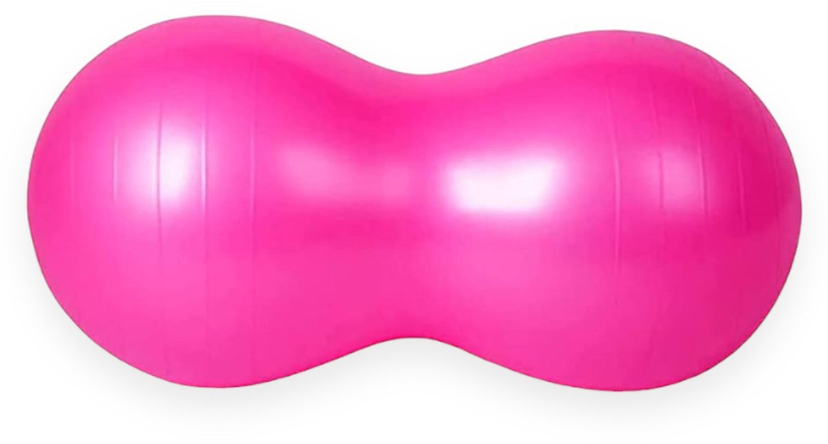 Padisport - Peanut Yoga Bal 90x45cm - zwangerschapsbal - yoga bal inclusief pomp - fitnessbal - pilates bal - yoga bal roze - yoga bal 90 cm - yoga - fitness - roze