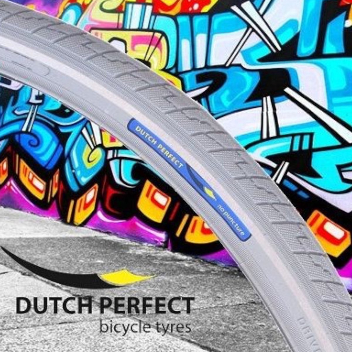Dutch Perfect buitenband 28 x 1.40 / 40-622mm - anti-lek - wit met reflectie