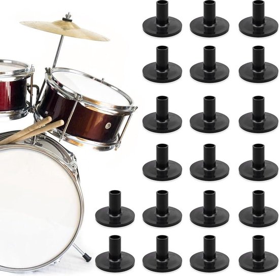 Trommel-lange Becken-Hülse 8 Stück Zubehör für Beckenersatz Kunststoff schwarz Musikinstrumente Zubehör für Shelf Drum Kit