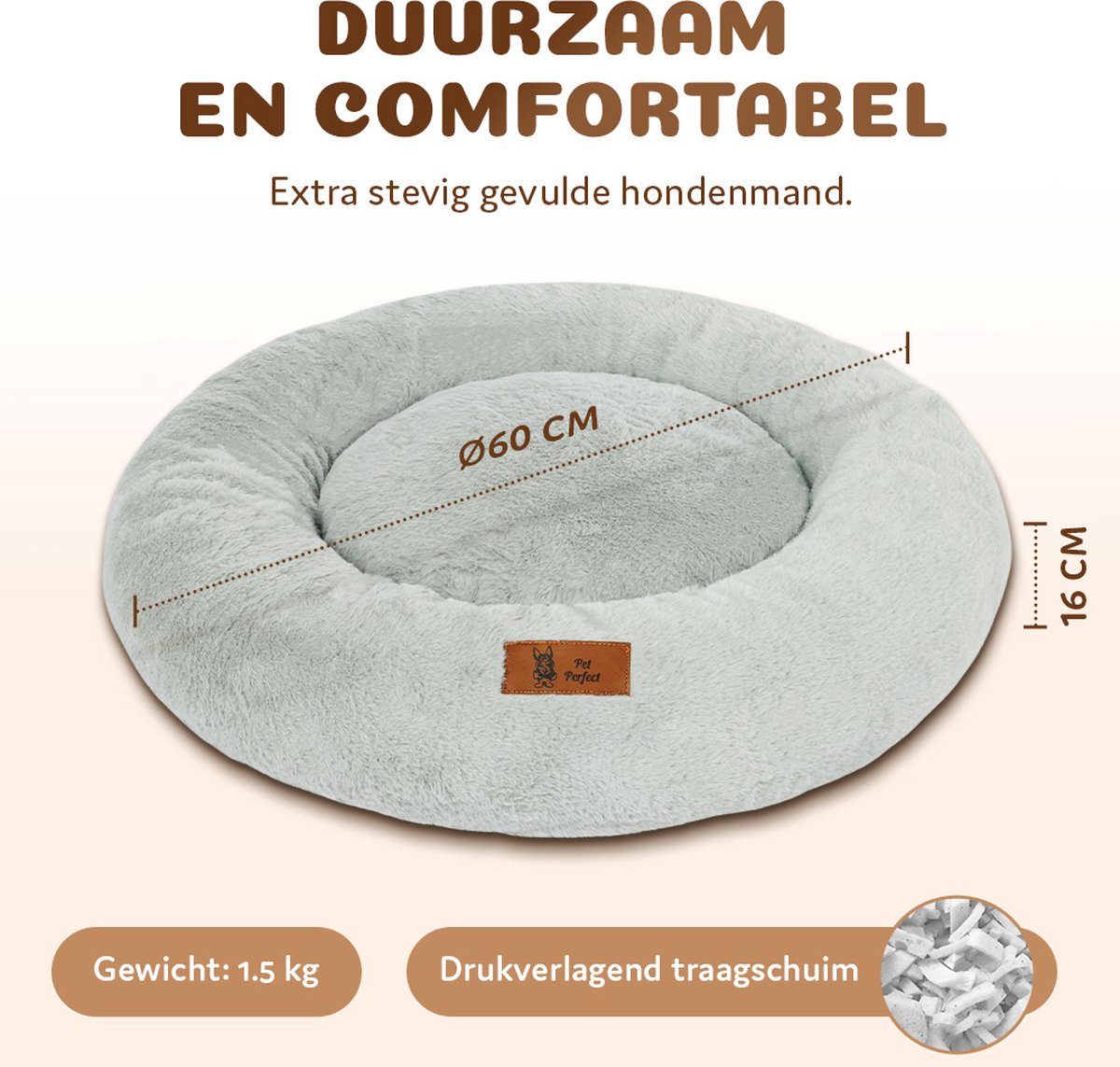 Pet Perfect - Orthopedische Donut Hondenmand thumbnail 4