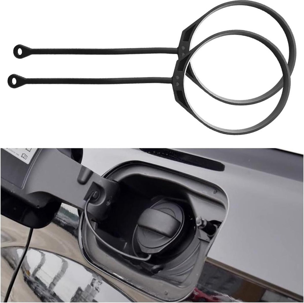 brandstoftankdop reservekabel en ring voor auto-accessoires - 2 stuks .