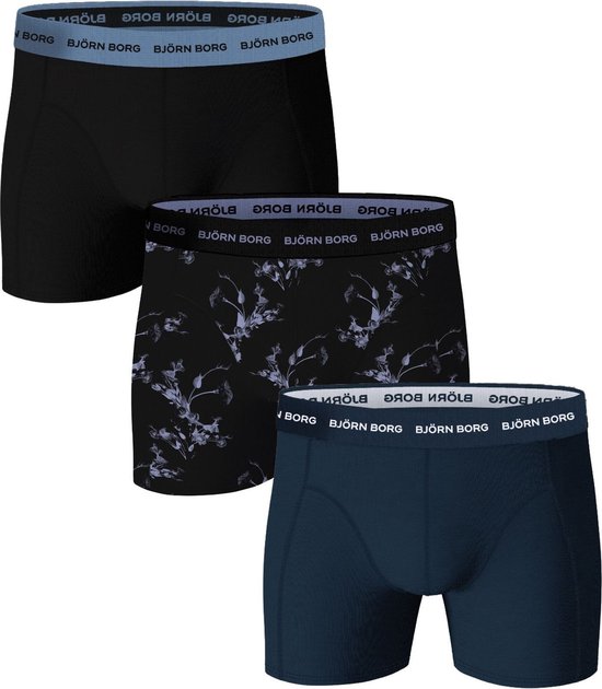 Bjorn Borg Boxers Cotton Stretch 3-Pack Blauw - Taille L - Homme - Boxers