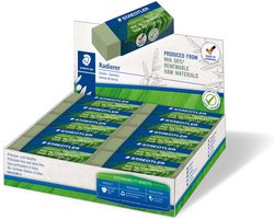 Gum staedtler eco 52680 65x23x10mm olijfgroen | 20 stuks
