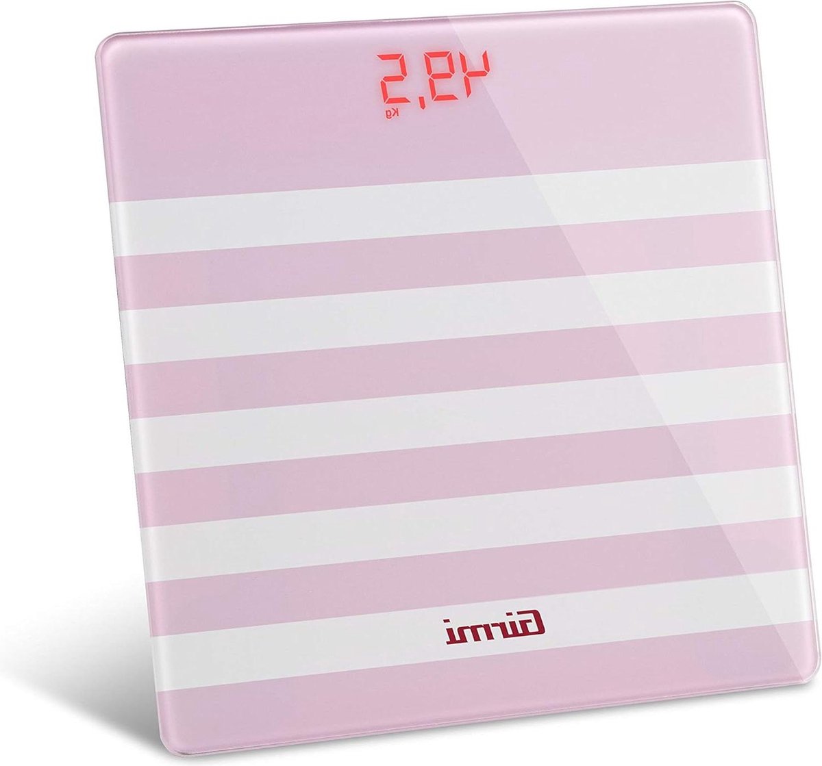 Digitale personenweegschaal van glas - roze - nauwkeurige meting