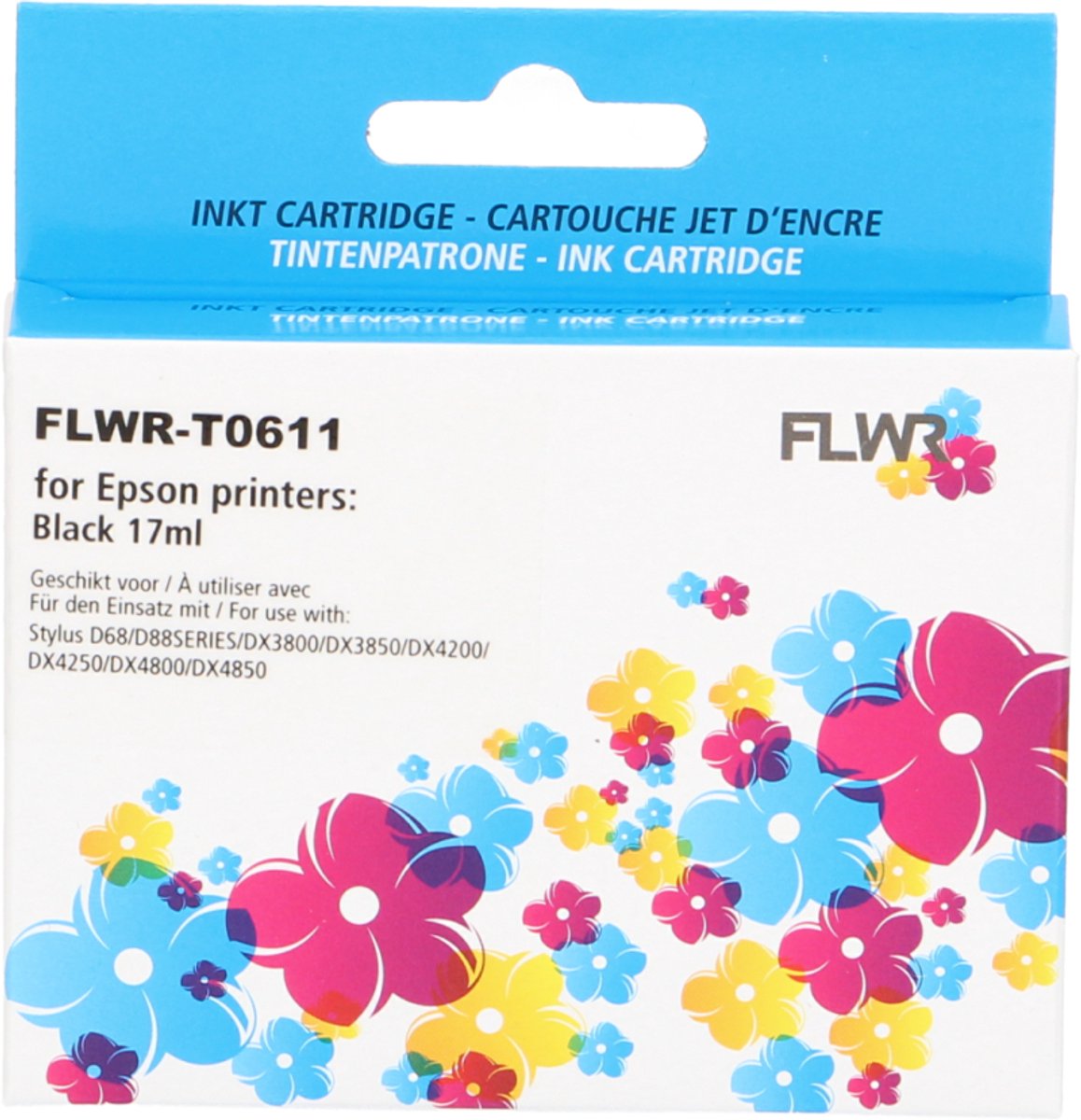 FLWR - Cartridges / Epson T0611 / zwart / Geschikt voor Epson