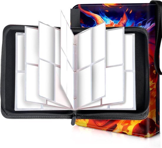 240 Kaarten Capaciteit Album Pokémon Verzamelalbum – 30 Pagina's, Capaciteit 240 Kaarten, Waterdicht, 32.6 X 20 Cm Waterdicht PP Verzamelboek