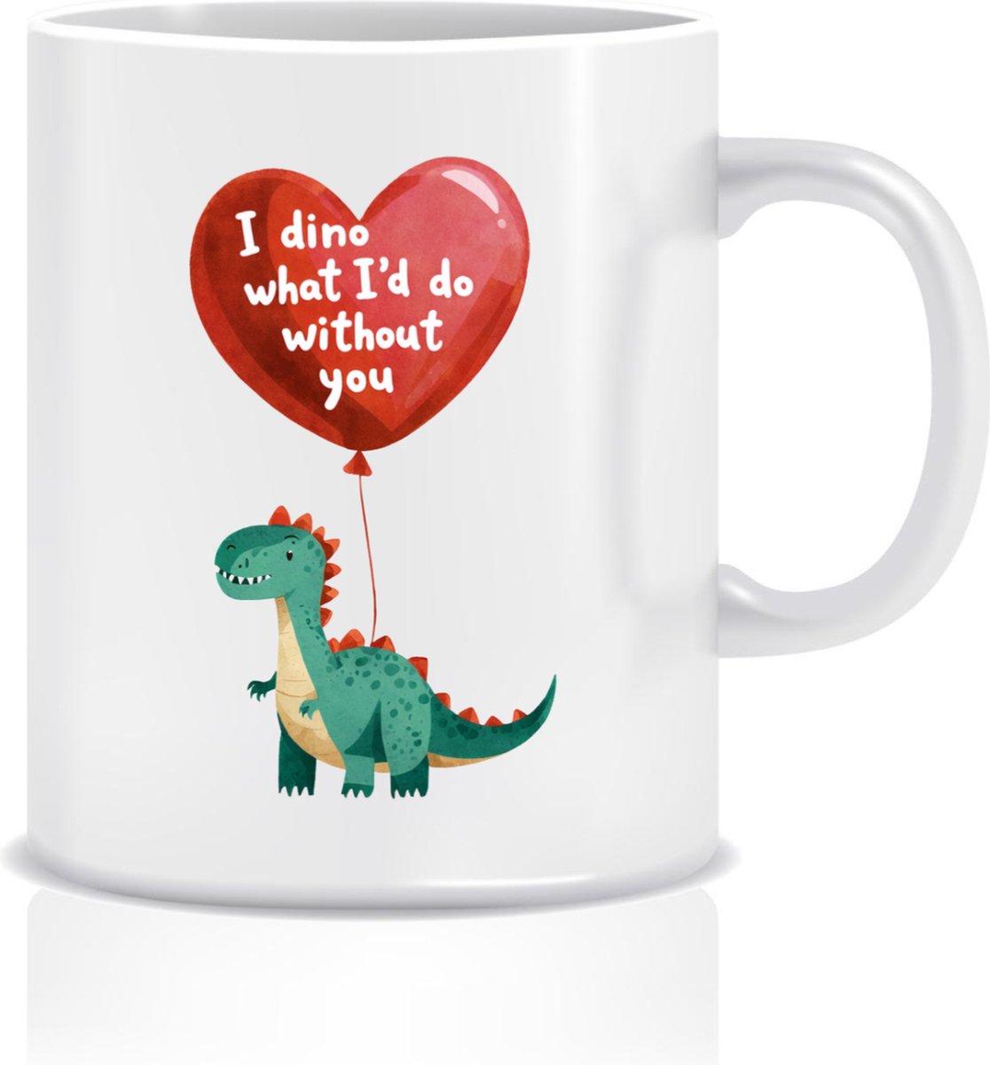 Mok Dino, Valentijn, Valentijn cadeau, Mok met oor