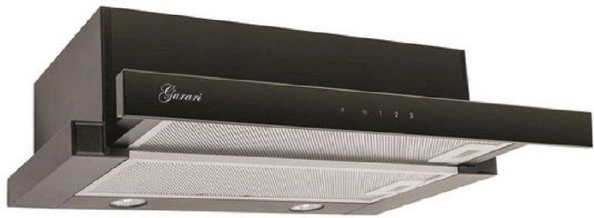 GURARI - Afzuigkap - GCH 117 BL Prime N - incl Koolfilter - inbouw Afzuigkap - 60 cm - zwart - zwart glas - 1000m³/h
