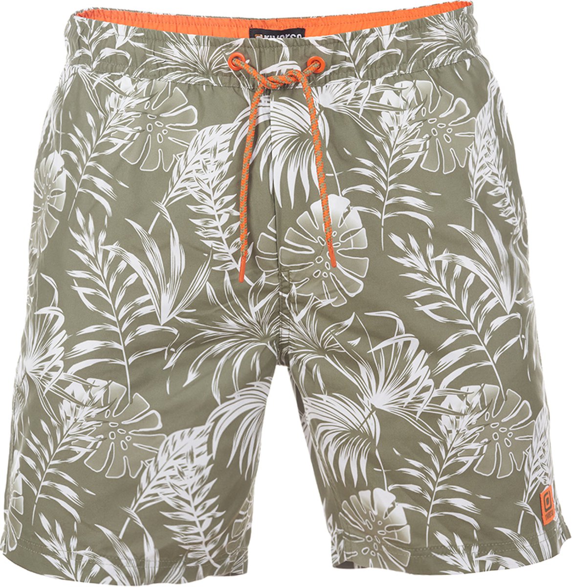 riverso Heren Short RIVKai bequem Olijf M Volwassenen Zwemshort met Print met Elastische Band