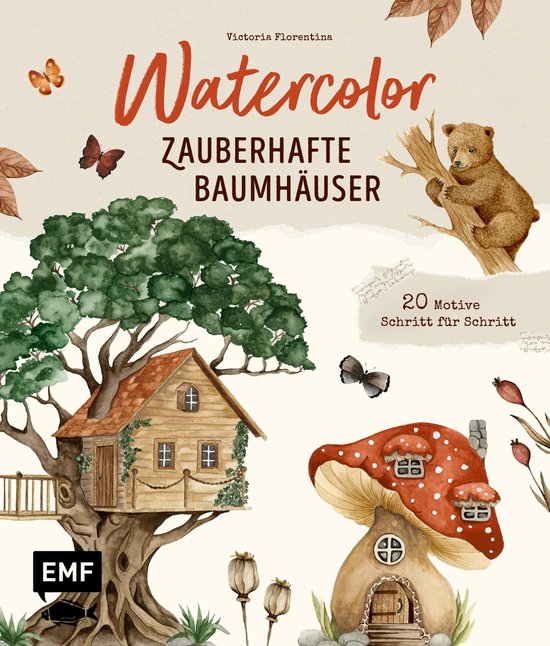 Watercolor – Zauberhafte Baumhäuser malen - cover