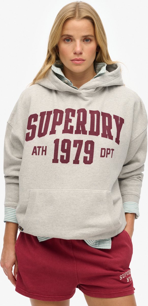 Superdry ATHLETIC ESS RELAXED HOOD Dames Trui Beige