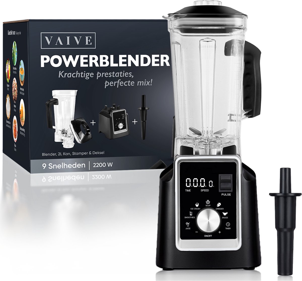 Professionele Blender - Commerciële Powerblender - 2200 W - Met Professionele Blender - Commerciële Powerblender - 2200 W - Met