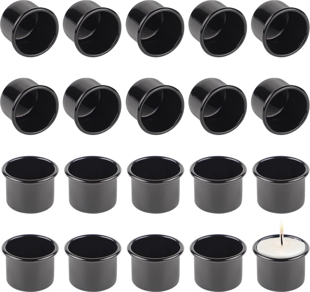 La'Moussawi ® Stijlvolle Aluminium Kaarsenhouders voor Diverse Decoratieve Toepassingen - 30 Stuks Set