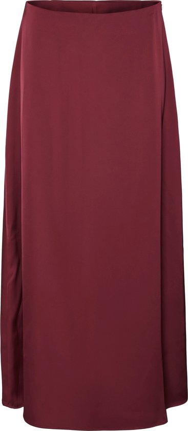 Vero Moda Vmopaula Mw Jupe Longue Rouge Plum BORDEAU L