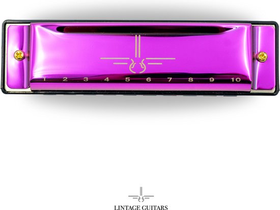 Harmonica Do Majeur - Violet Métallisé - Harmonica pour Adultes et Enfants - Harmonica Chronomatique