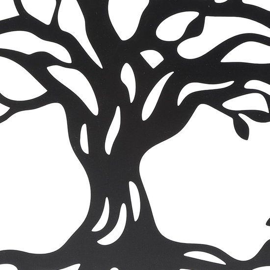Metalen levensboom in houten frame - Spirituele winkel