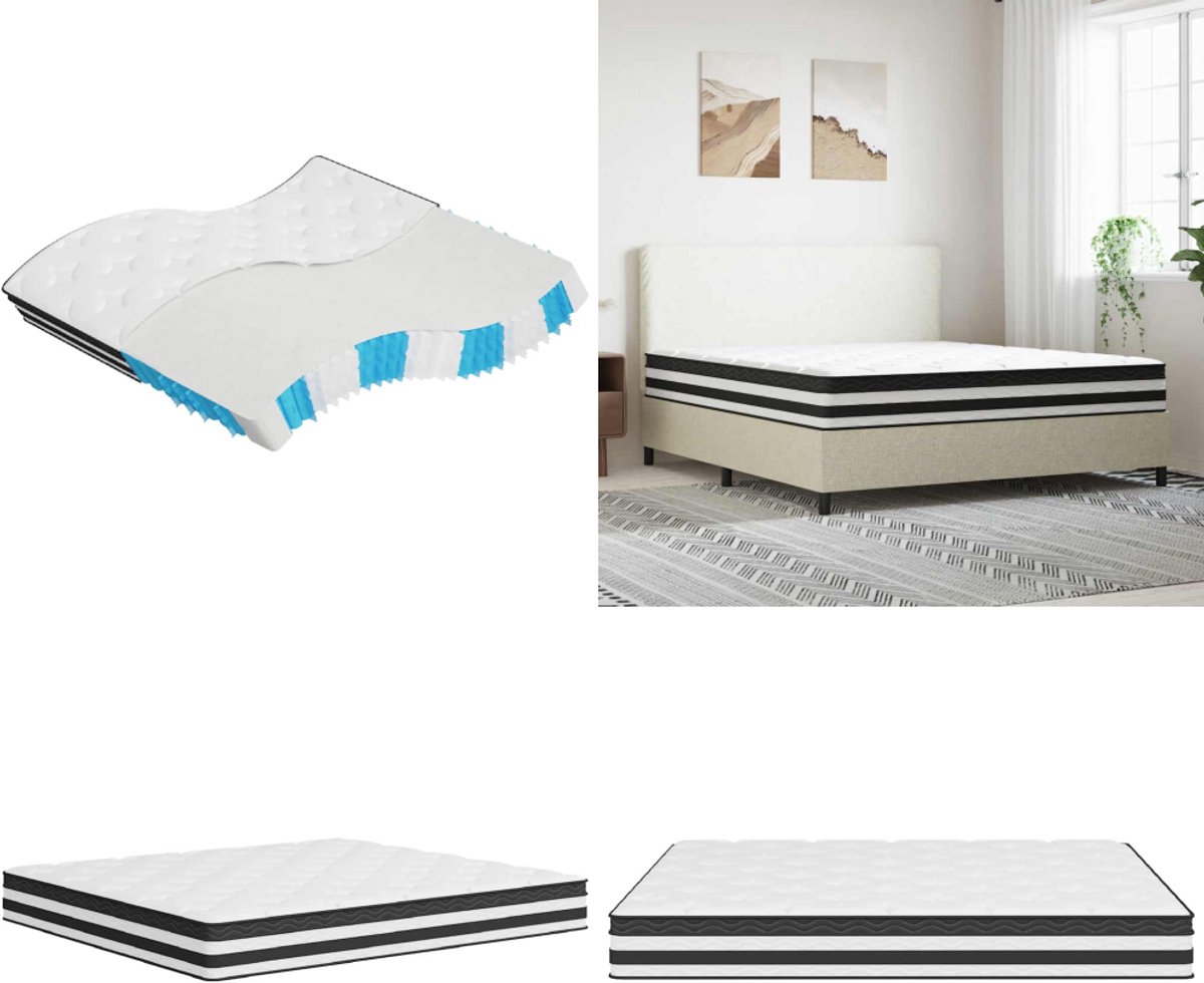 vidaXL Pocketveringmatras middelhard 180x200 cm - Pocketveringmatras - Pocketveringmatrassen - Matras Pocketvering - Matras Pocketveren