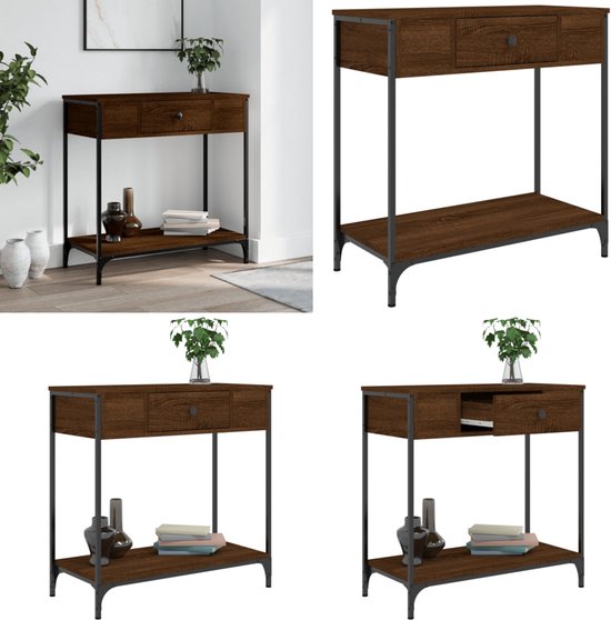 Consoletafel Sonoma Eiken 75x19,5x75 cm Bewerkt Hout kopen? | .nl