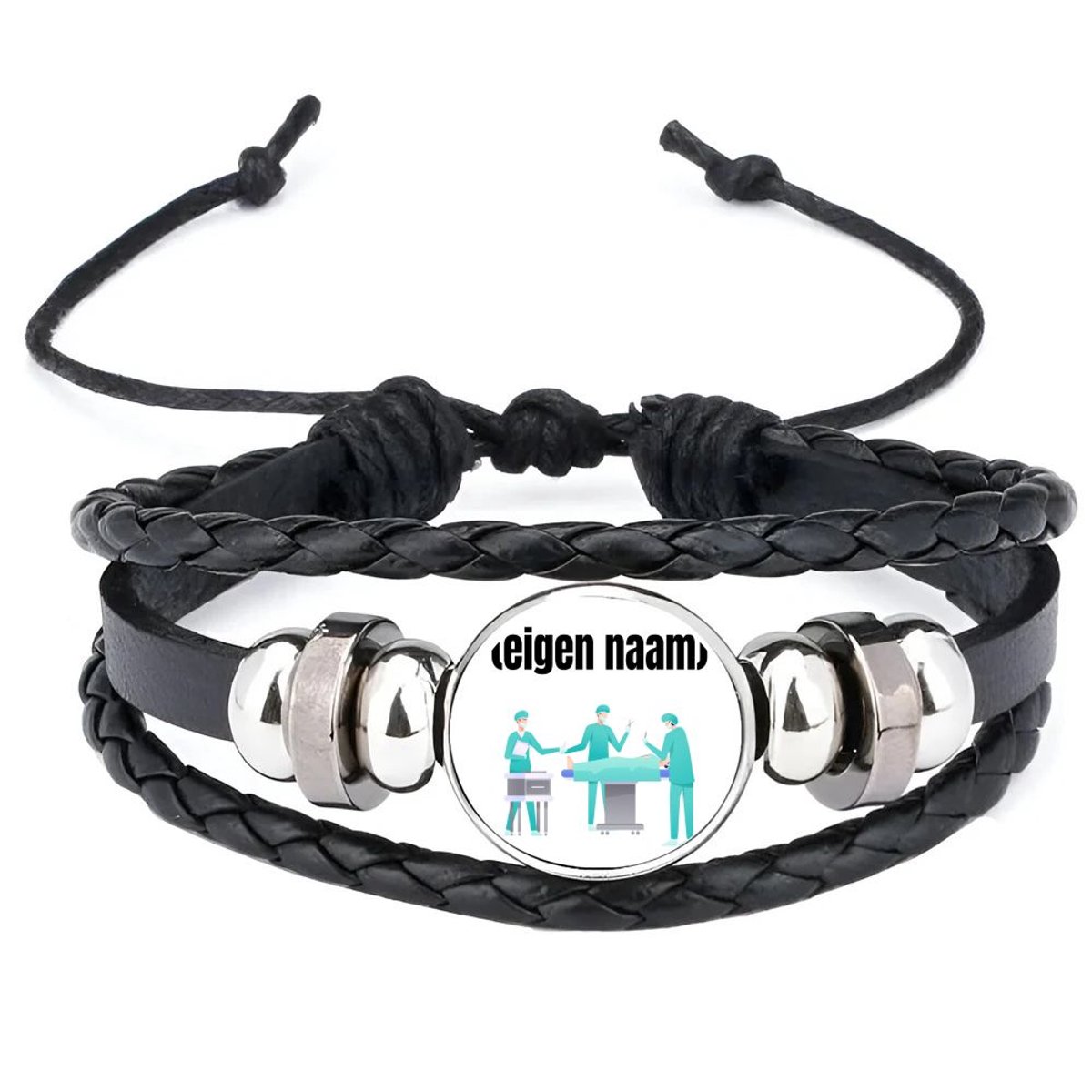 Akyol - chirurgen met eigen naam armband zwart - Chirurg - patiënten/doktoren - collega's - verjaardag - afscheidscadeau - geschenk - kado