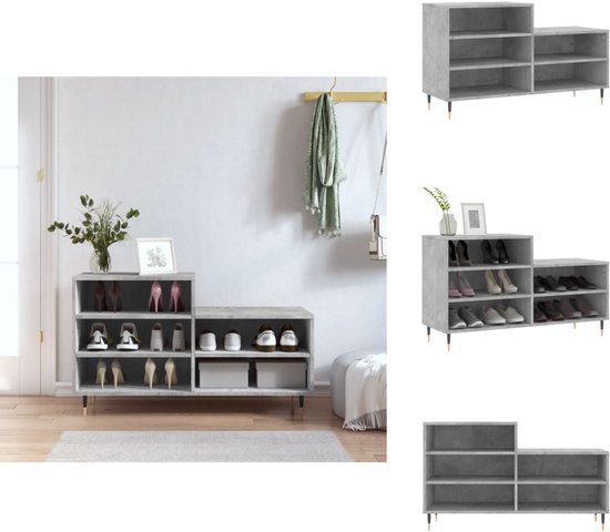 vidaXL Schoenenkast 59x17x169 cm bewerkt hout hoogglans wit, opbergrek voor schoenen, opbergstellage voor schoenen, schoenenordener, schoenenstellage