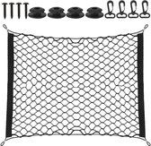 XINFAQAQ Bagagenet voor de auto, kofferbaknet, 60 x 40 cm, met 4 ABS