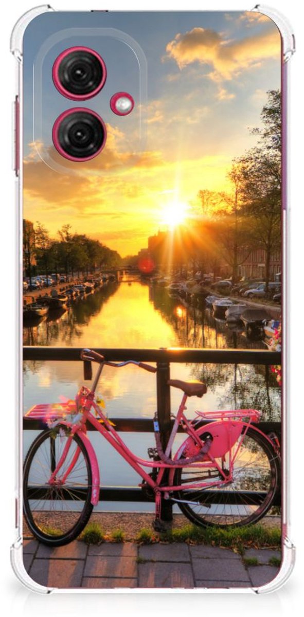 Motorola Moto G55 Telefoonhoesje met valbescherming Amsterdamse Grachten