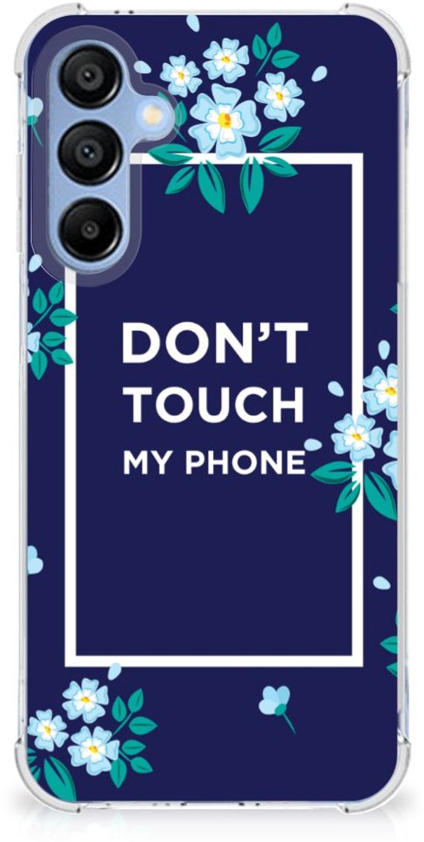 Samsung Galaxy A16 Anti Shock Case Flowers Blue DTMP