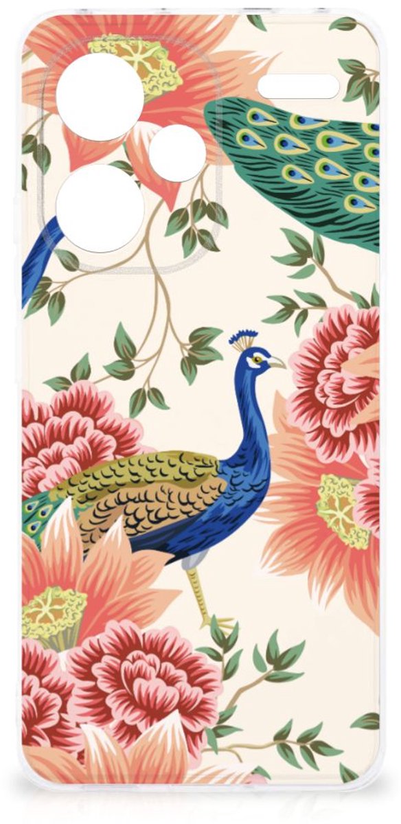 TPU Hoesje voor Xiaomi Redmi Note 13 Pro Plus Pink Peacock
