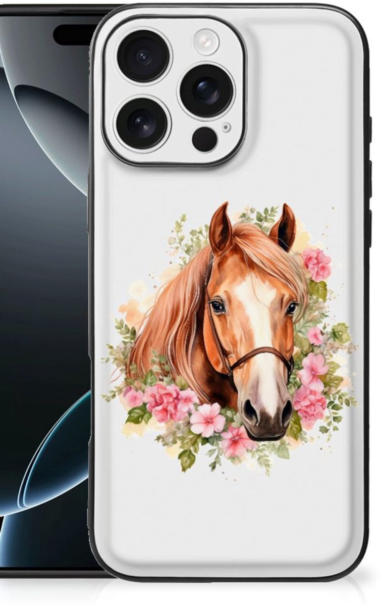 Dierenprint Telefoonhoesje voor iPhone 16 Pro Max Paard
