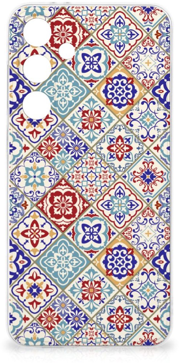 Samsung Galaxy S24 FE TPU Siliconen Hoesje Tiles Color