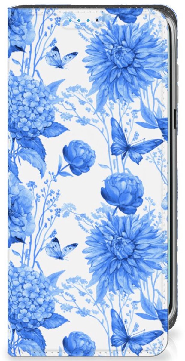 Book Case voor Smart Cover voor Samsung Galaxy A16 5G/4G Flowers Blue
