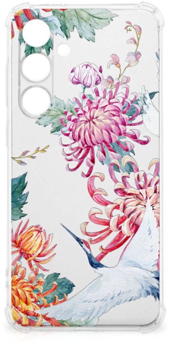 Samsung Galaxy S24 FE Case Anti-shock Bird Flowers