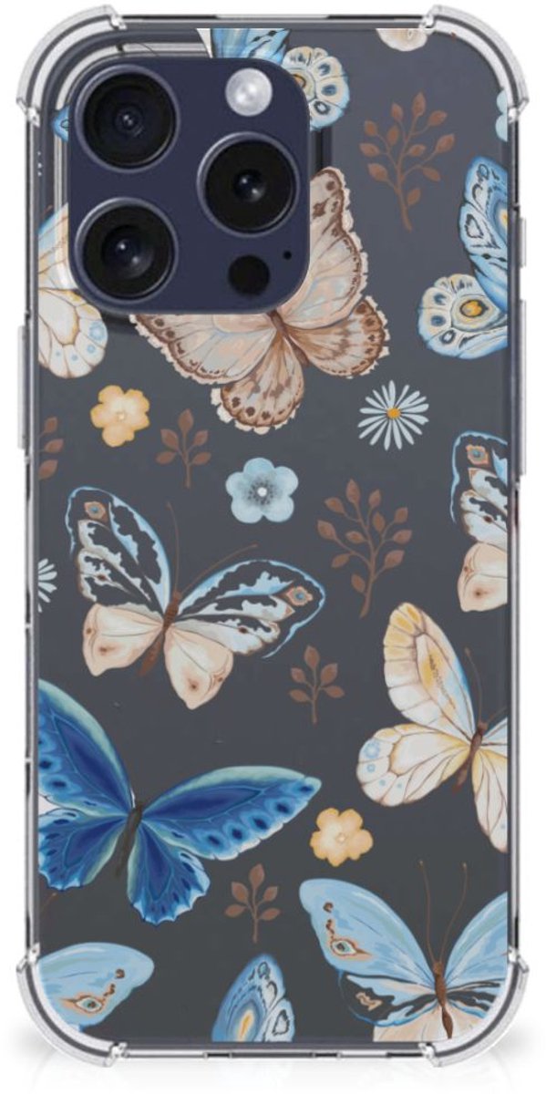 Case Anti-shock voor iPhone 16 Pro Vlinder
