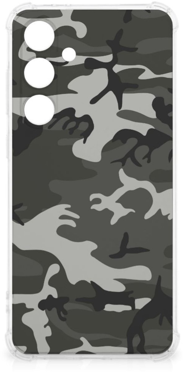 Samsung Galaxy S24 FE Doorzichtige Silicone Hoesje Army Light