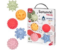 Balles sensorielles Tullo sans trou - Pastel - Set de 5 - 0m+ 0+ mois 0m+