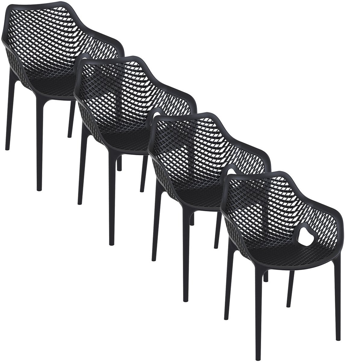 Air XL stapelbare tuinstoel set van 4 stuks