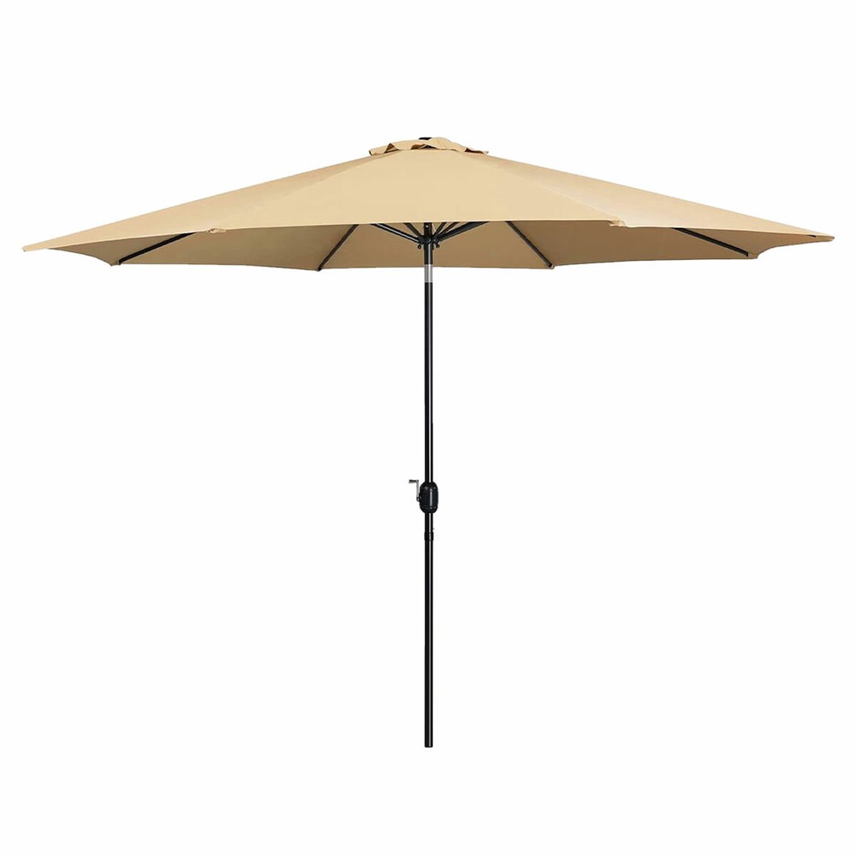 Marbueno Parasol Staal 8 Spaken D270 cm Polyester Bruin Tuin, Zwembad, Terras
