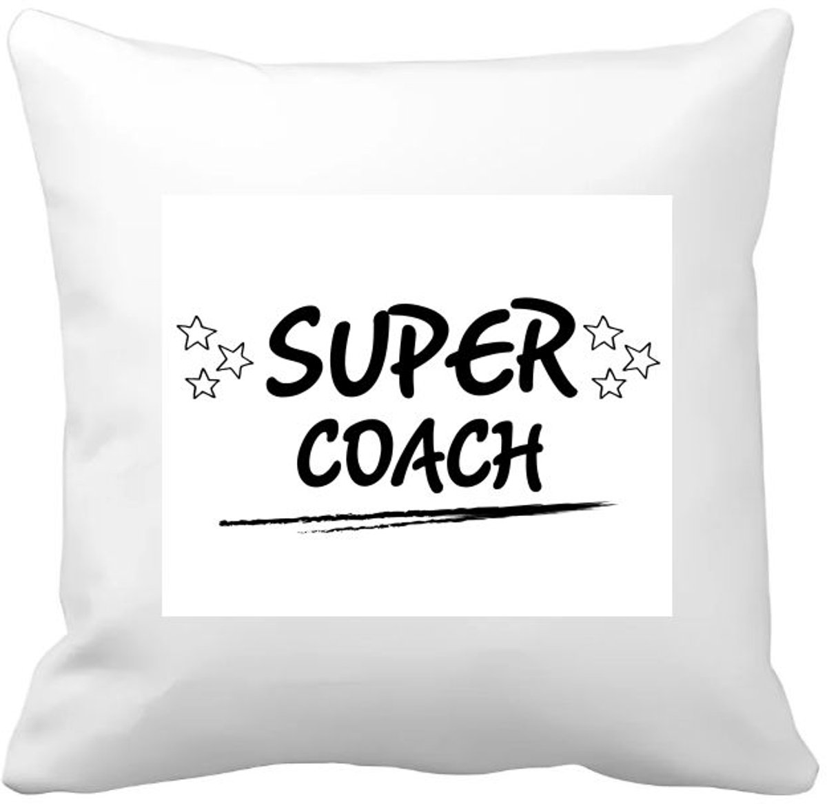 Akyol super coach Kussen hoes - Coach - een coach - sport - verjaardagscadeau - klein cadeautje - kado - gift - 40 bij 40 cm Multicolor