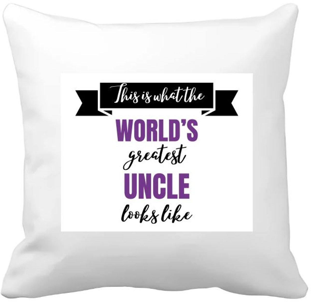 Akyol world's greatest uncle Kussen hoes - Oom - een oom - verjaardagscadeau - cadeau voor oom - kado - 40 bij 40 cm Multicolor
