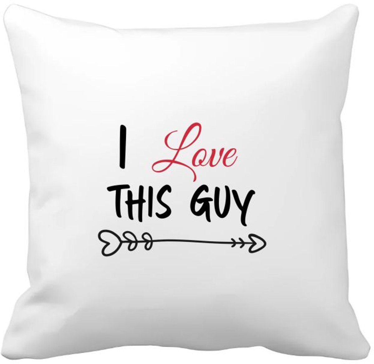 Akyol i love this guy Kussen hoes - Liefde - iemand die liefde wilt geven aan een ander - valentijnsdag - cadeau voor vriend(je) - verjaardagscadeau - kado - geschenk - gift - verrassing - valentijnscadeautje - 40 bij 40 cm Multicolor
