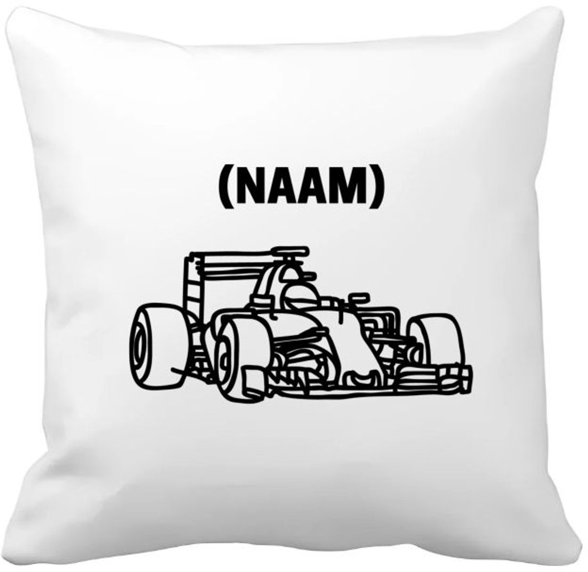 Akyol formule 1 met eigen naam Kussen hoes - Auto rijden - auto liefhebbers - autosport - 40 bij 40 cm Multicolor