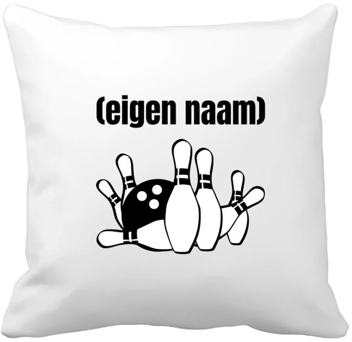 Akyol bowlen kegels met eigen naam Kussen hoes - Bowlen - bowlers - iemand die houdt van bowlen - verjaardag - cadeau - kado - 40 bij 40 cm Multicolor