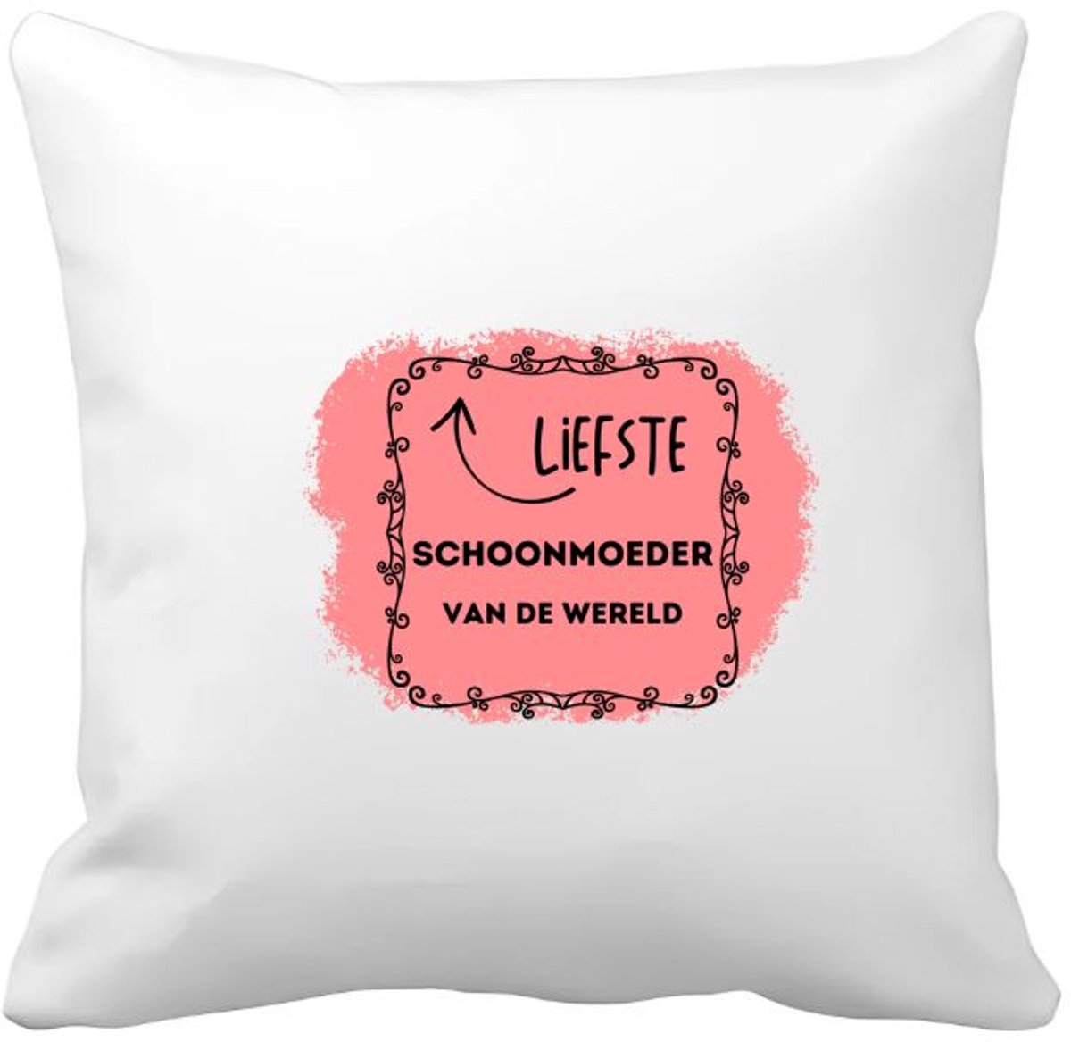 Akyol de liefste schoonmoeder van de wereld Kussen hoes - Schoonmoeder - de liefste schoonmoeder - moeder cadeautjes - moederdag - verjaardag - geschenk - kado - 40 bij 40 cm Multicolor