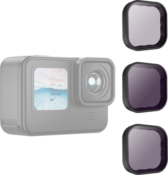 YALLSAME Lot De 6 Filtres ND/tuba Pour GoPro 13, Kit D'accessoires Pour