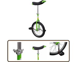 vidaXL - Eenwieler - verstelbaar - (groen - / - 16 - inch)